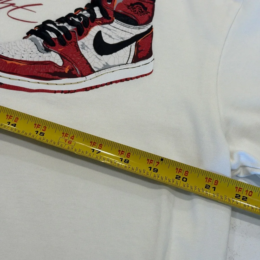 Jordan Men's Air Jordan 1 'Chicago' Flight T-Shirt Off White Sz L FD9536-133
